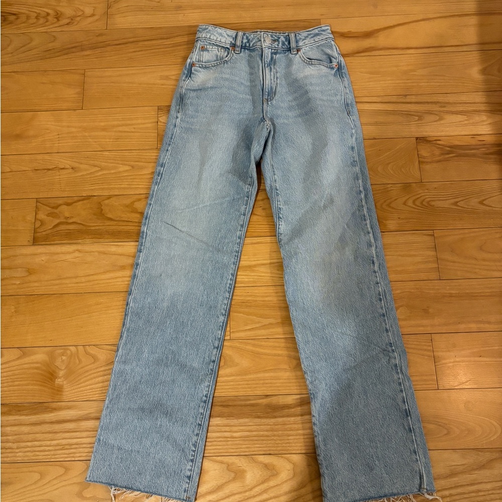 Garage Light Blue Straight Leg Jeans